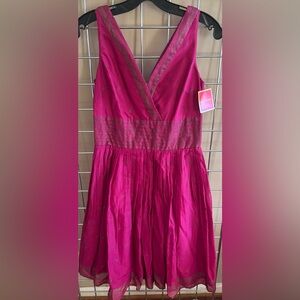 NWT Isaac Mizrahi Dress Target Sz 4 Cocktail Party Lined Fit & Flair Pleats